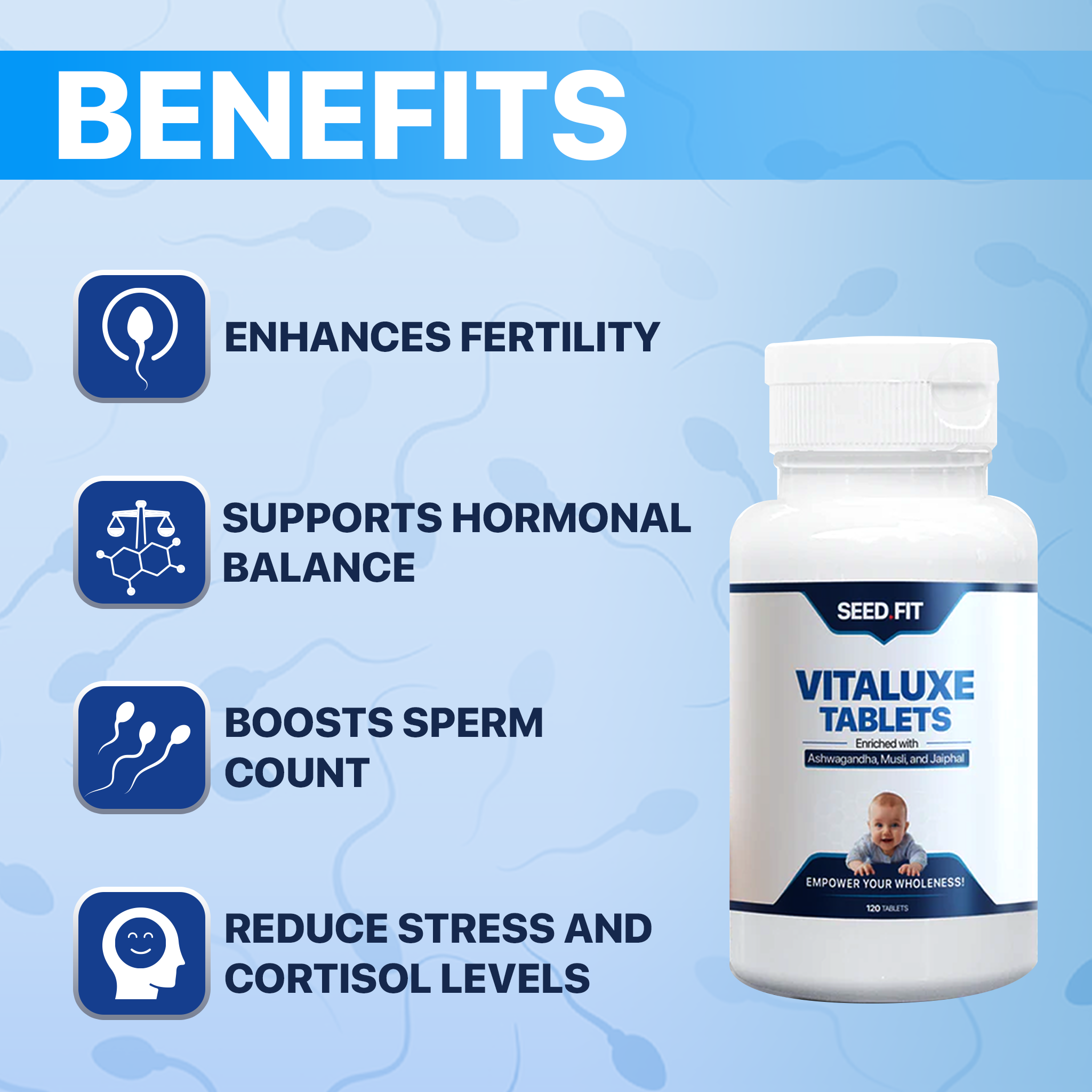 Vitaluxe ( Men’s Fertility Support Tablets)
