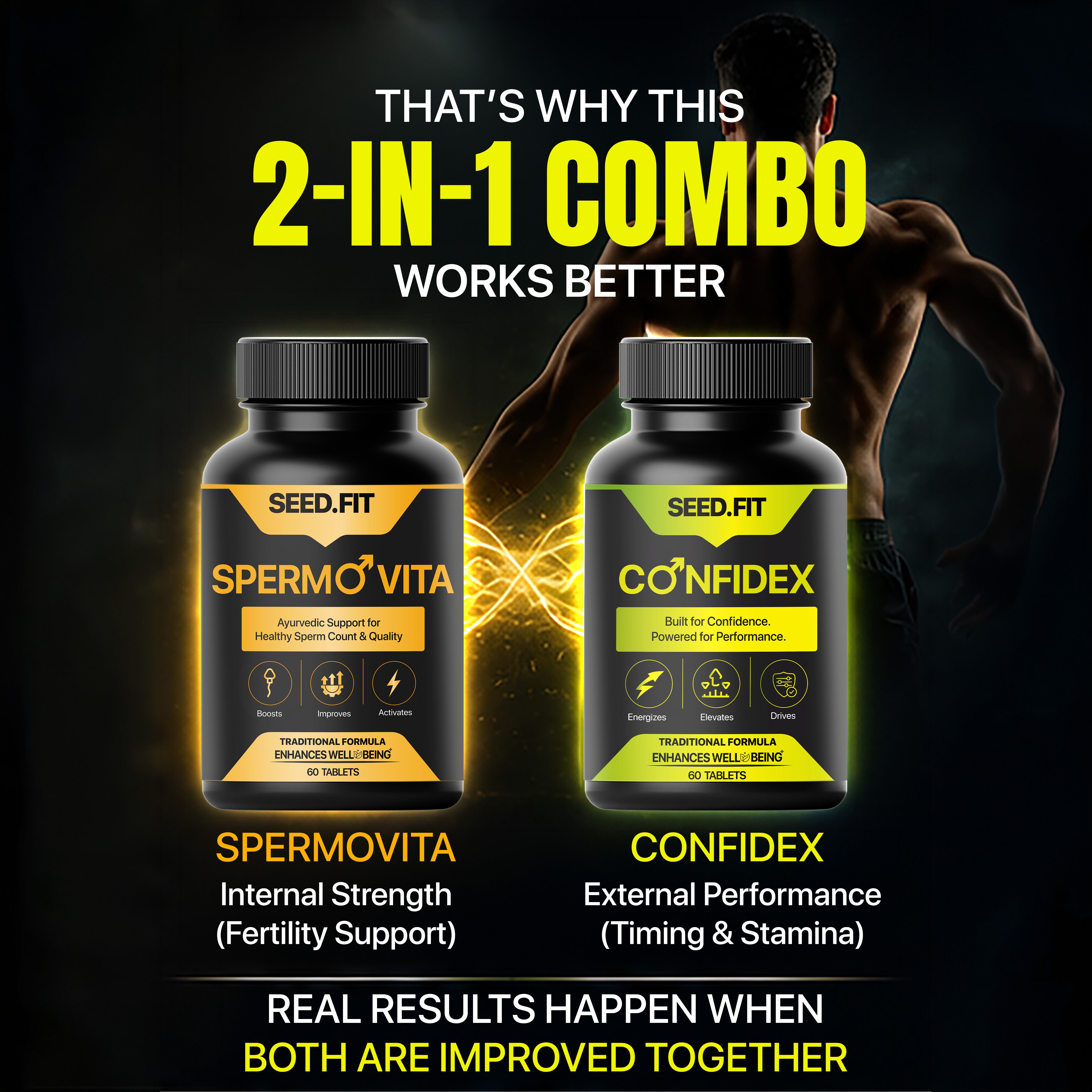 THE ULTIMATE MEN'S WELLNESS & FERTILITY KIT (Spermovita + Confidex)
