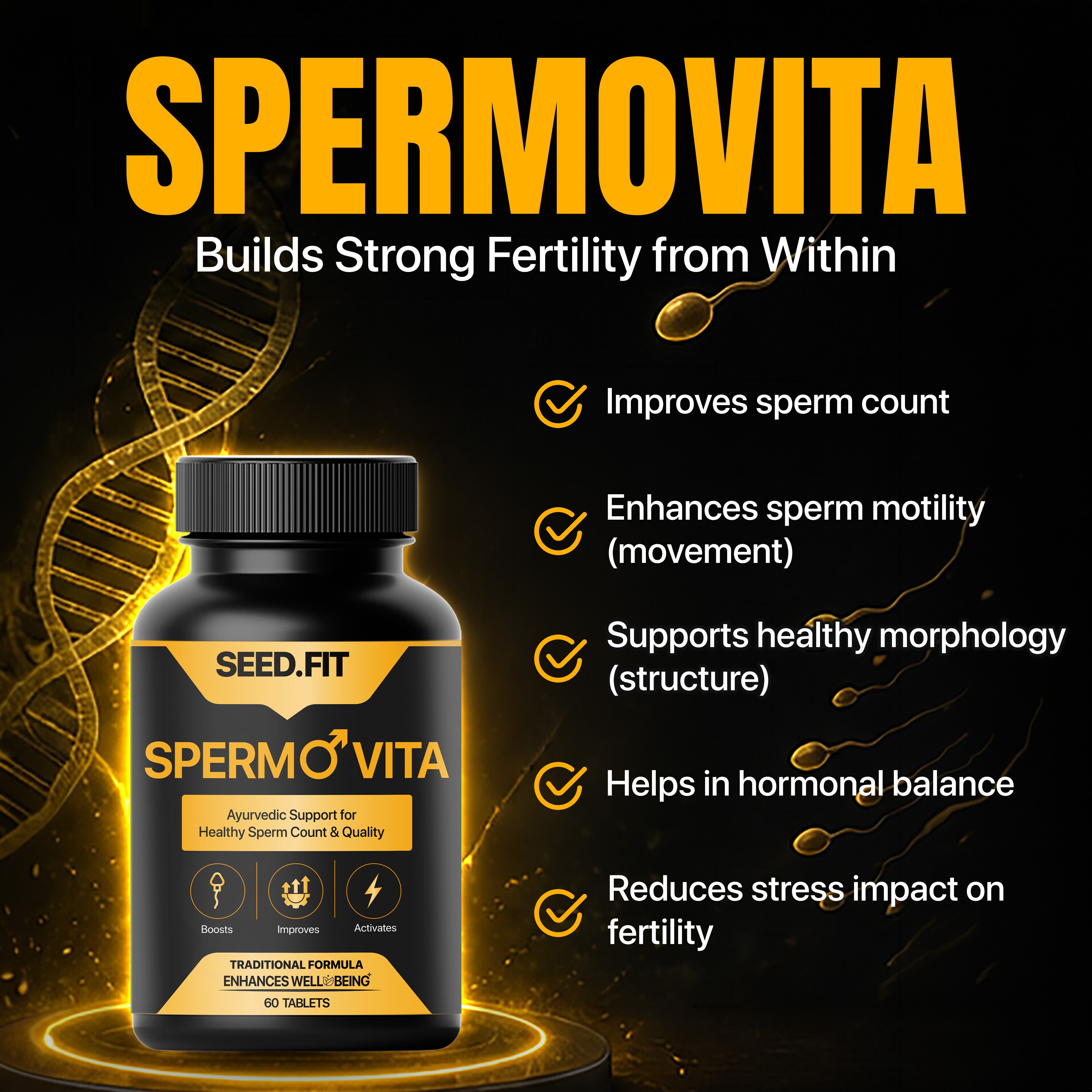 THE ULTIMATE MEN'S WELLNESS & FERTILITY KIT (Spermovita + Confidex)
