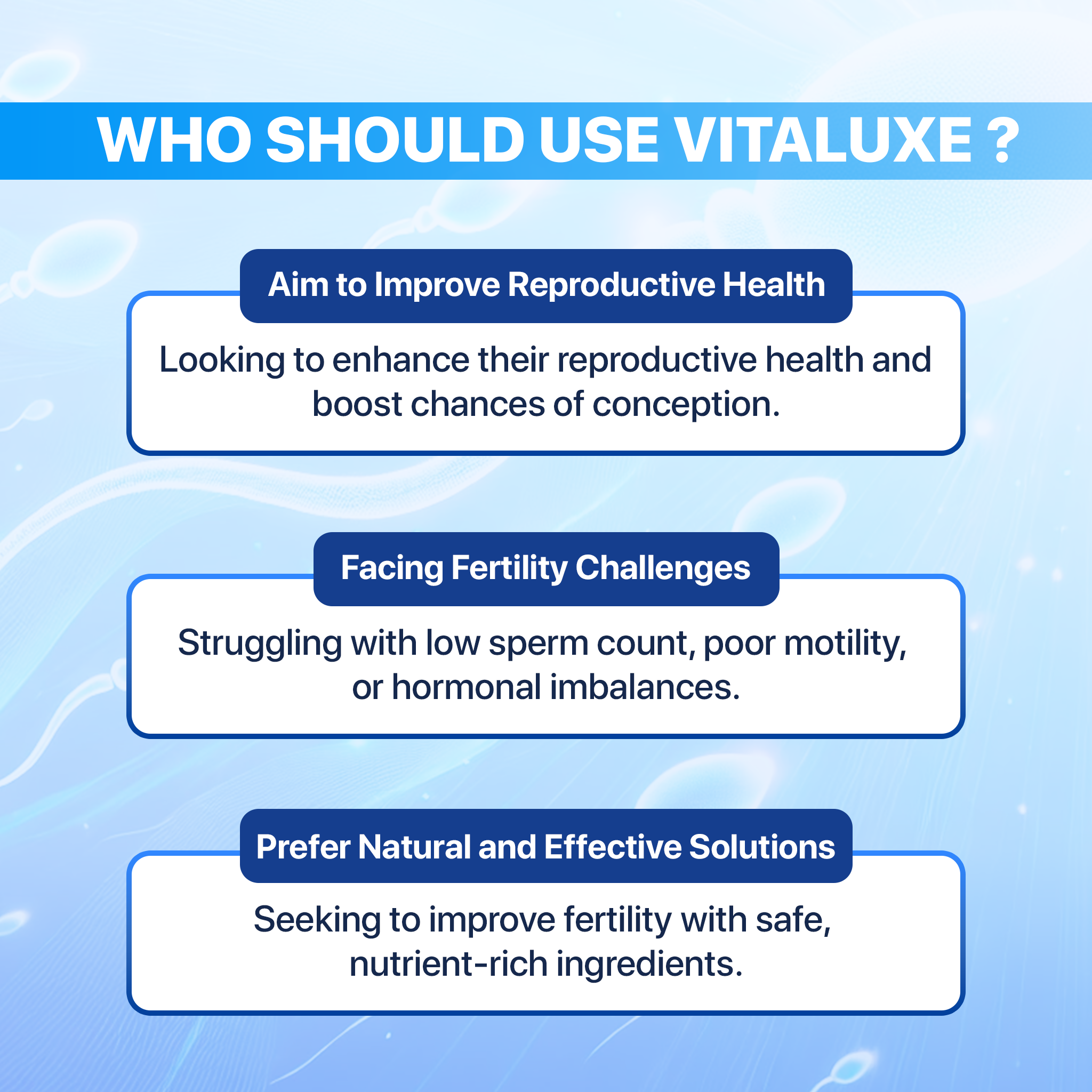 Vitaluxe ( Men’s Fertility Support Tablets)
