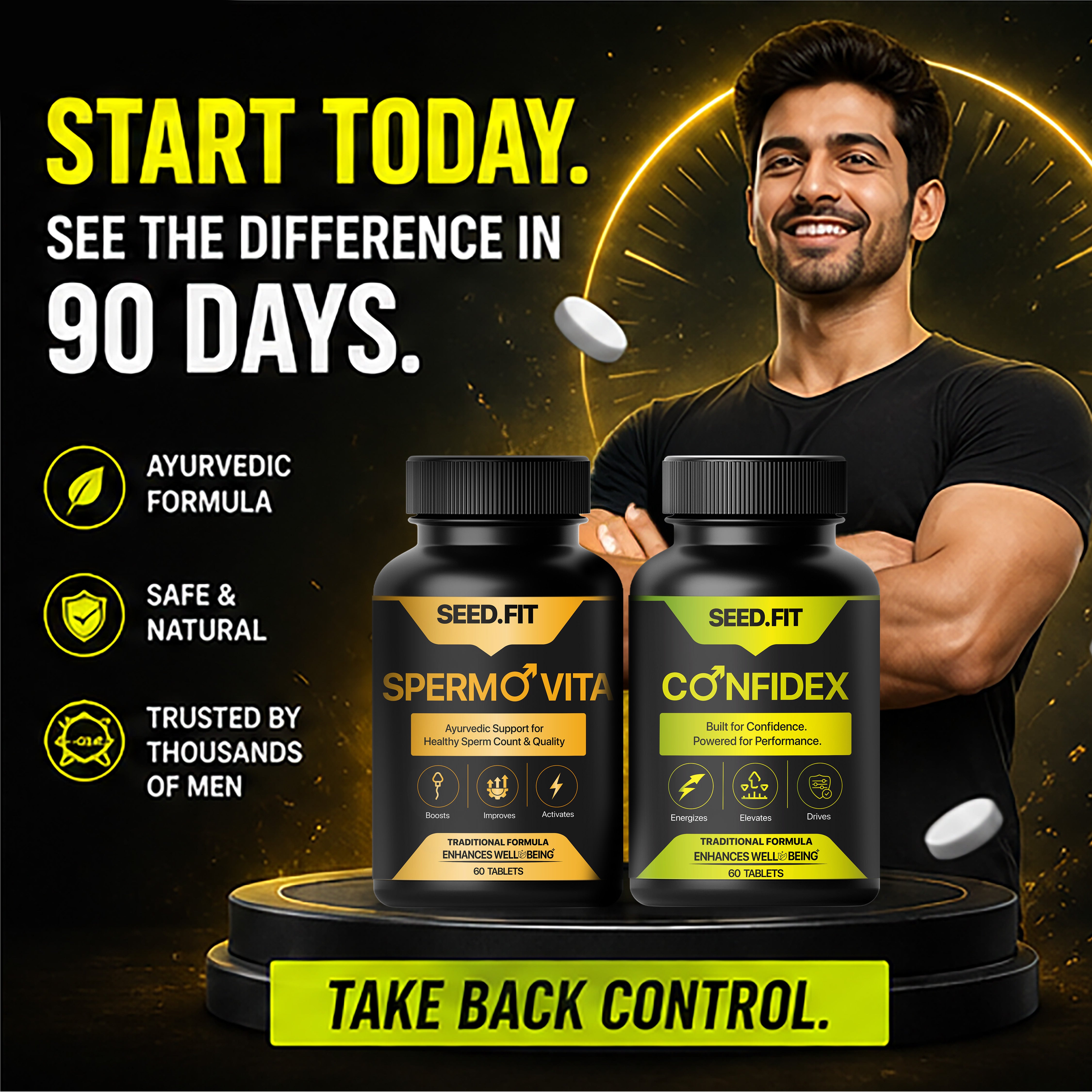 THE ULTIMATE MEN'S WELLNESS & FERTILITY KIT (Spermovita + Confidex)